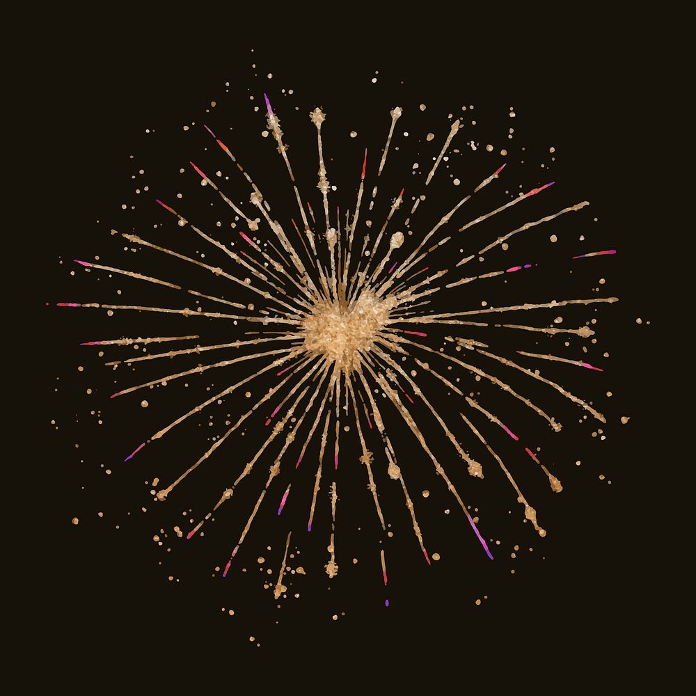 Fireworks element graphic vector in festive theme