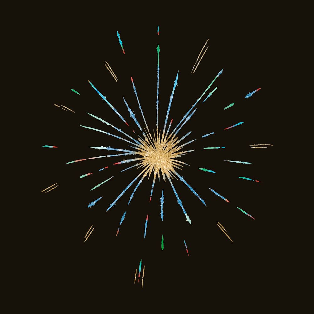 Beautiful firework element graphic vector 