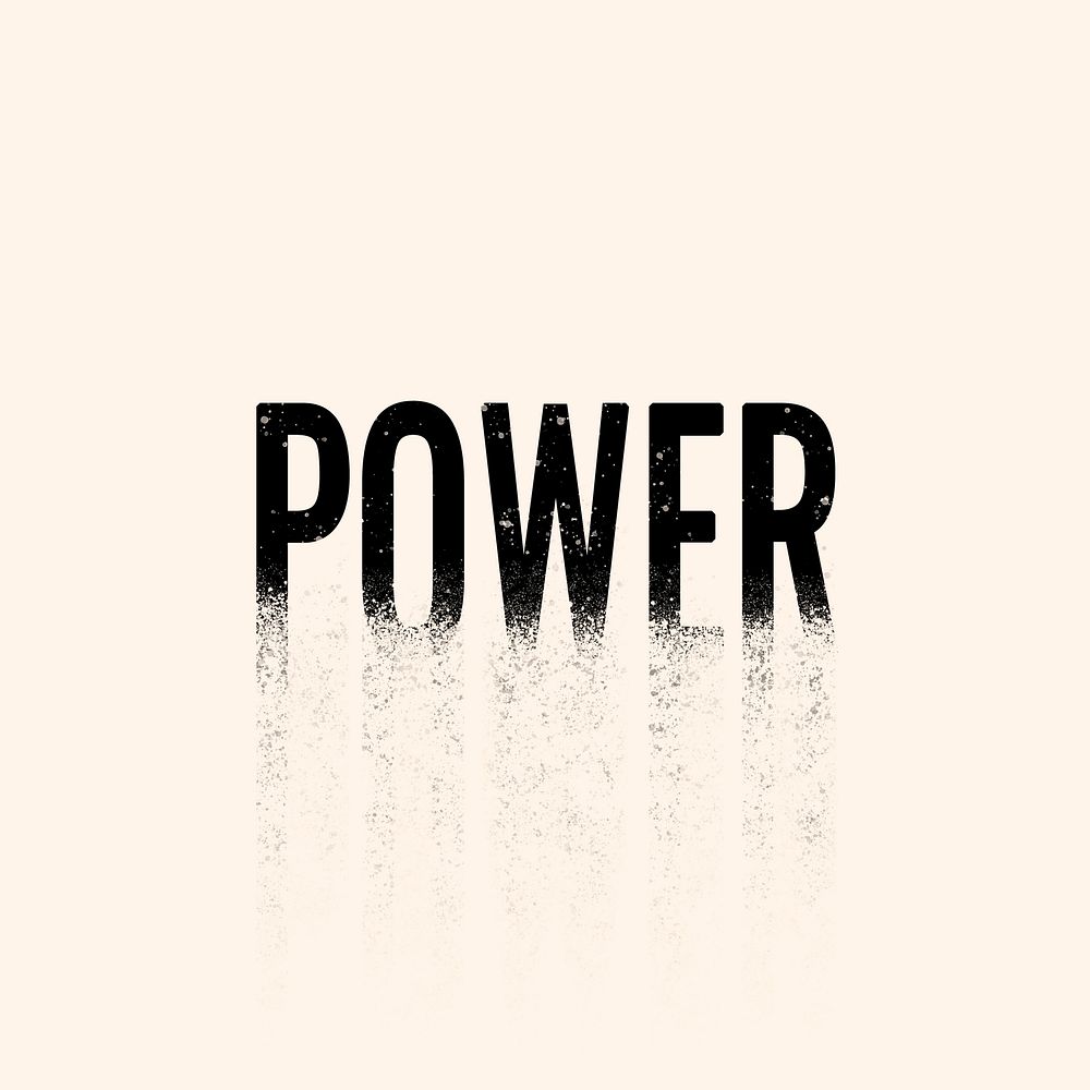 Power typography in crumble font