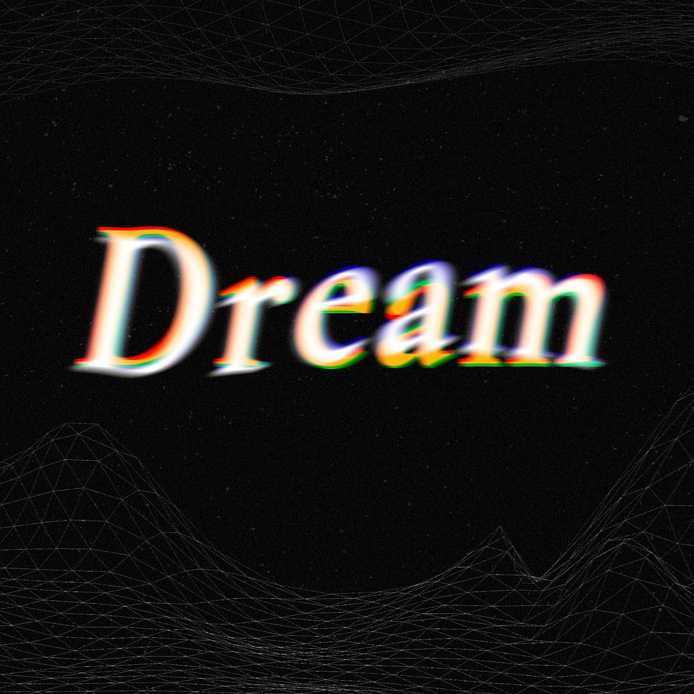 Dream typography in offset font