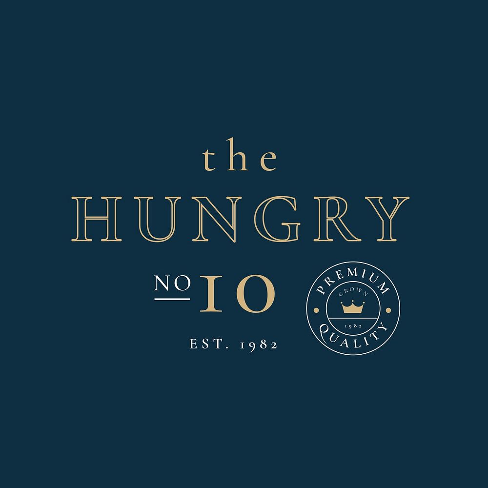 Restaurant vintage logo template vector set, remixed from public domain artworks