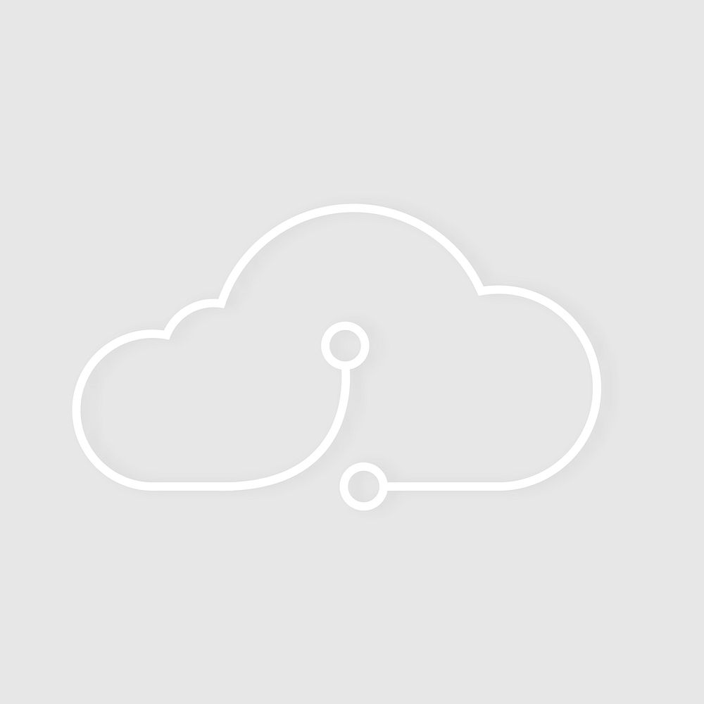 Minimal cloud logo vector digital networking system