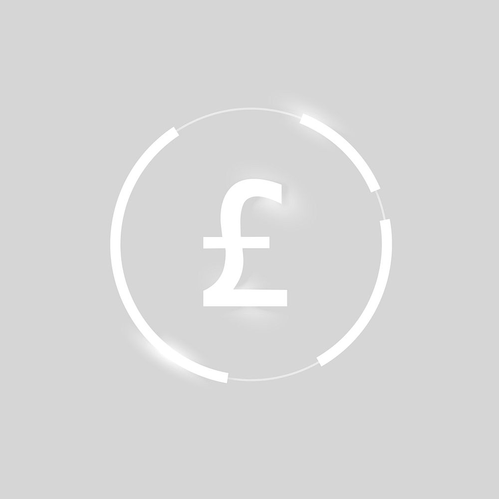 British Pound icon vector money currency symbol