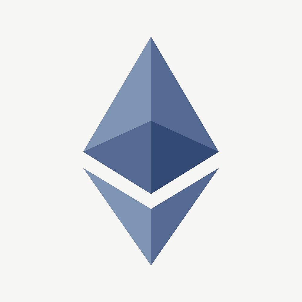 Ethereum blockchain cryptocurrency icon vector open-source finance concept