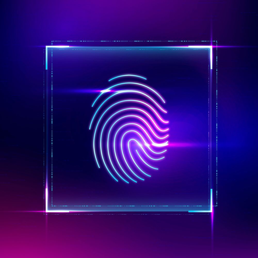 Fingerprint biometric scan vector cyber security technology