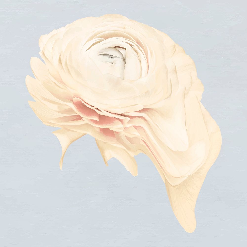 Buttercup flower sticker vector, pastel beige trippy psychedelic art