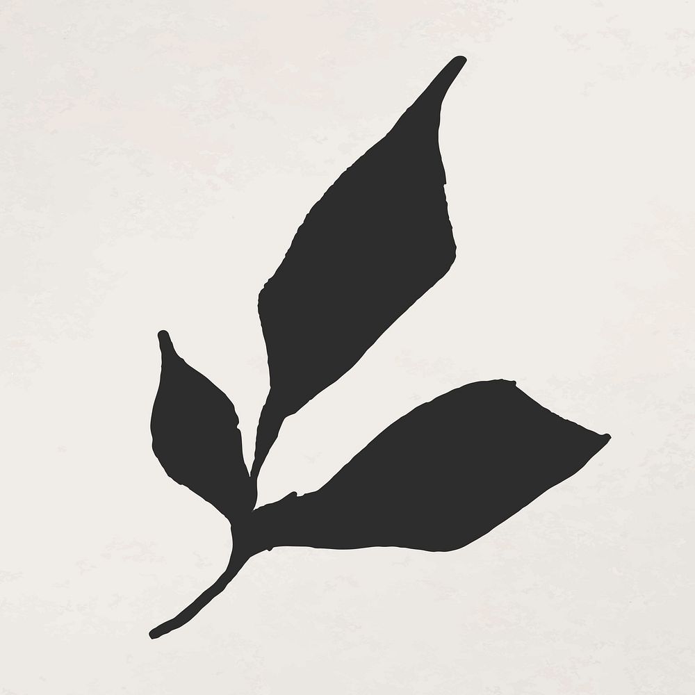 Leaf doodle illustration vector, remixed from vintage public domain images