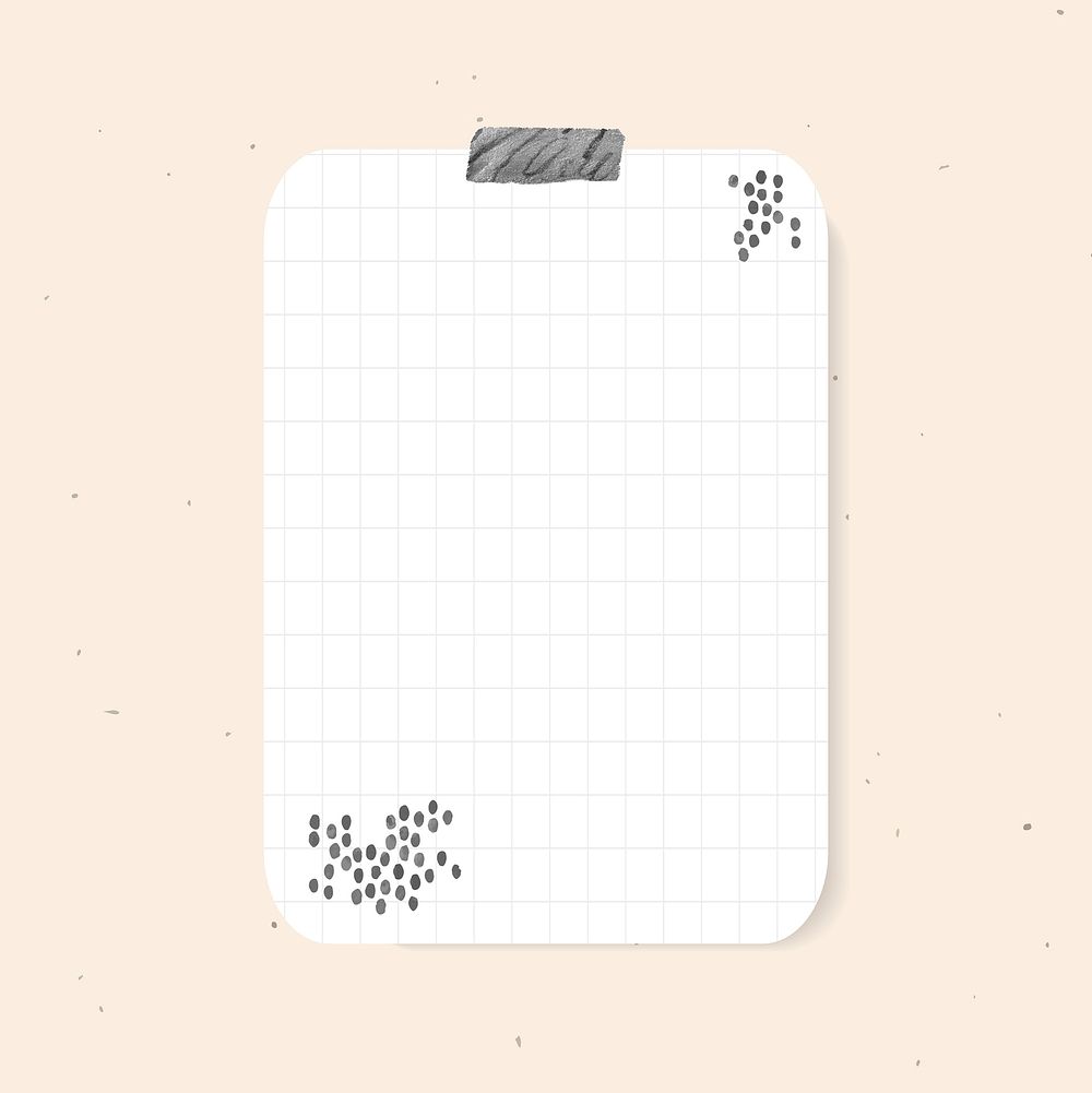 Planner stickers vector grid paper element in memphis style