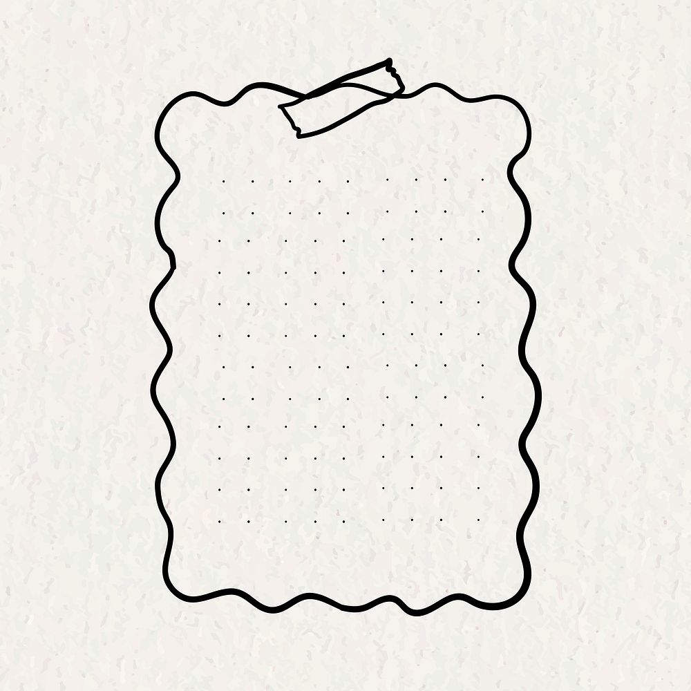 Digital note vector dot paper element in hand drawn style on paper texture