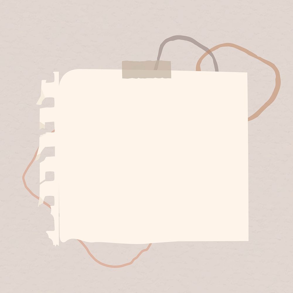 Digital note vector beige paper element