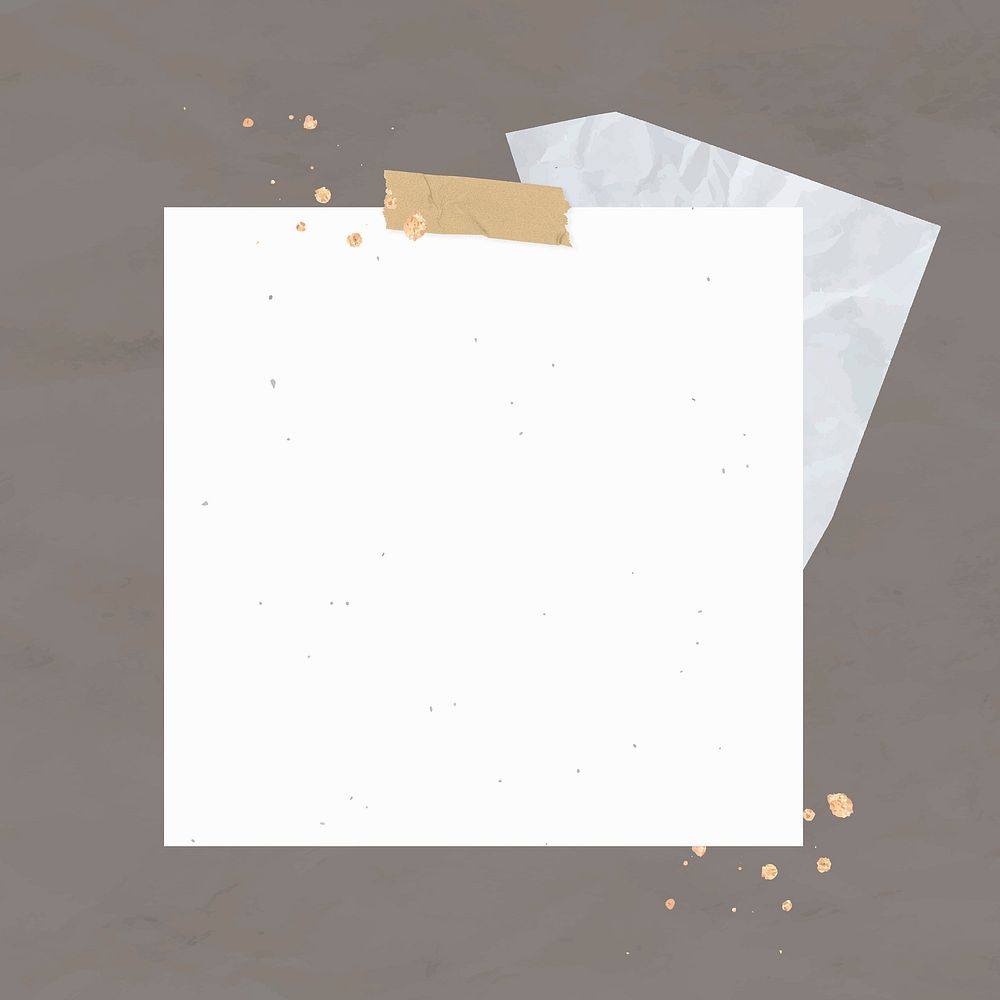 Sticky note vector white paper element