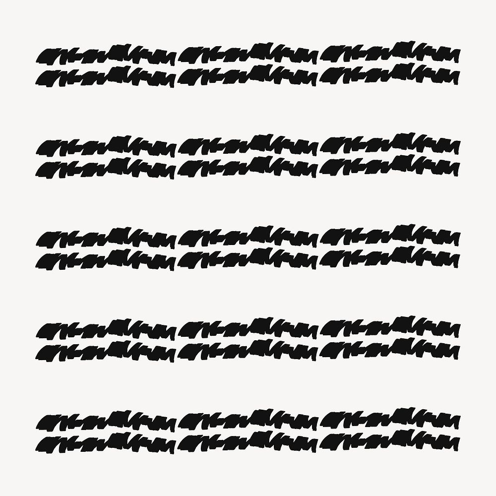 Ink pattern illustration brush vector seamless pattern set