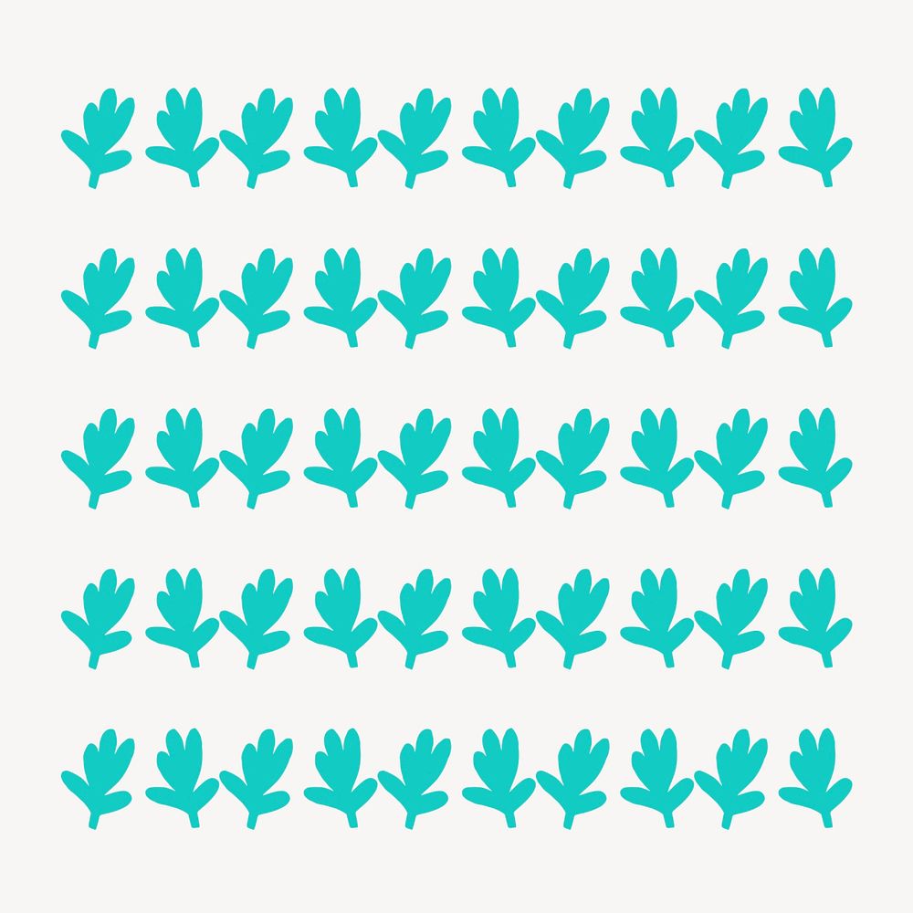 Leaf brush illustration vector seamless pattern set