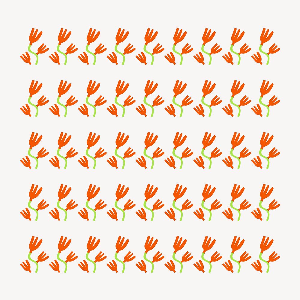 Seamless flower illustrator brush stroke vector set