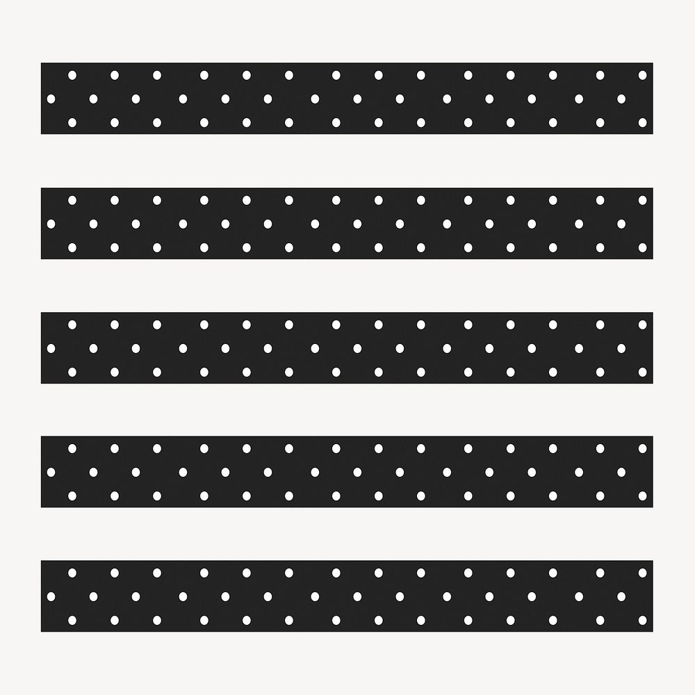 Polka dots brush illustration vector seamless pattern set