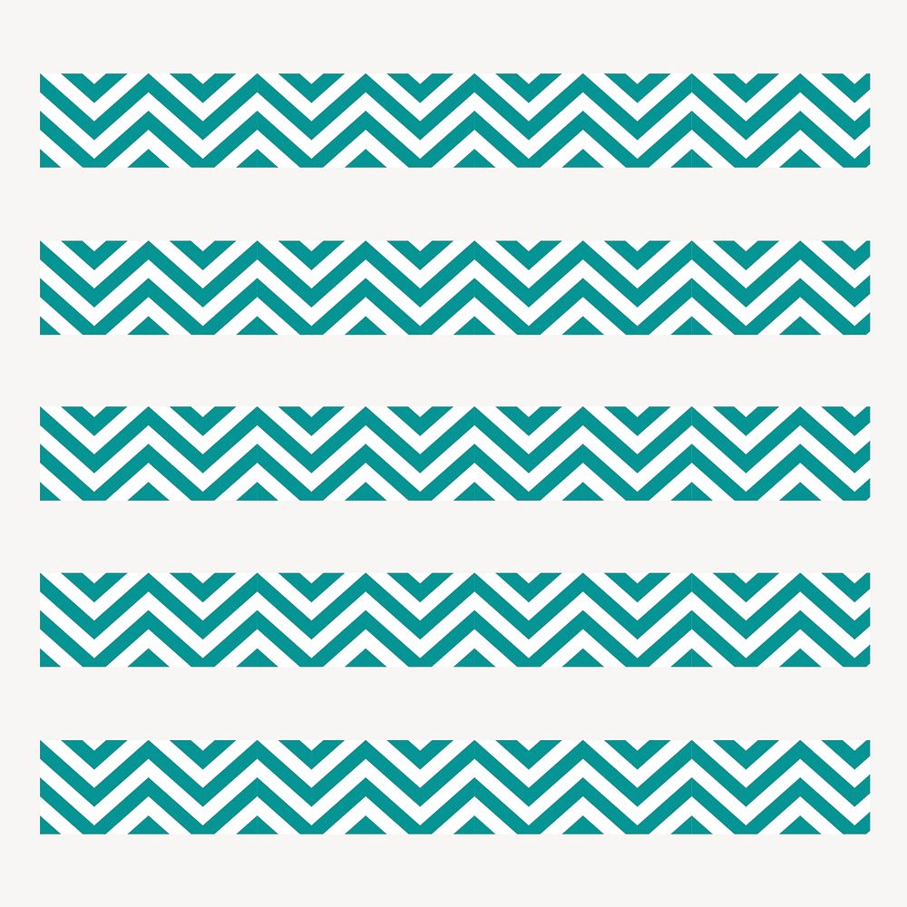 Seamless zig zag stroke illustrator vector set