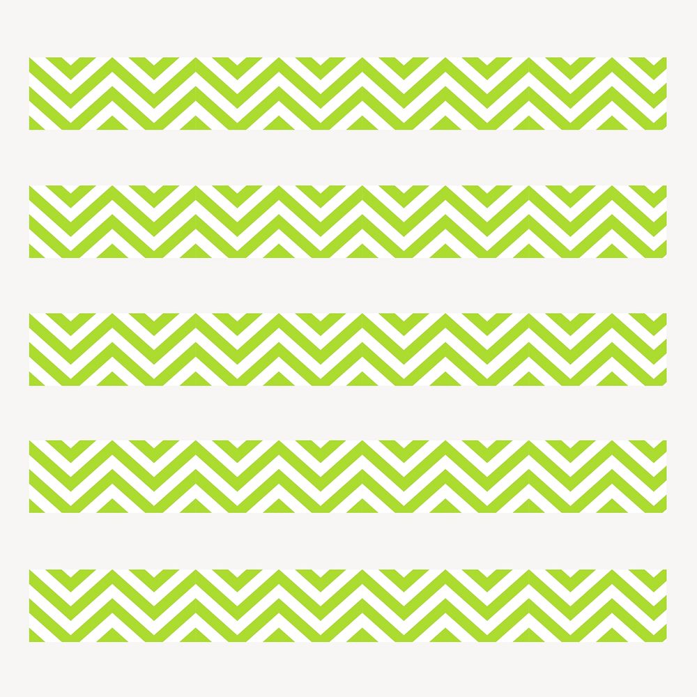 Seamless zig zag illustrator brush stroke vector set