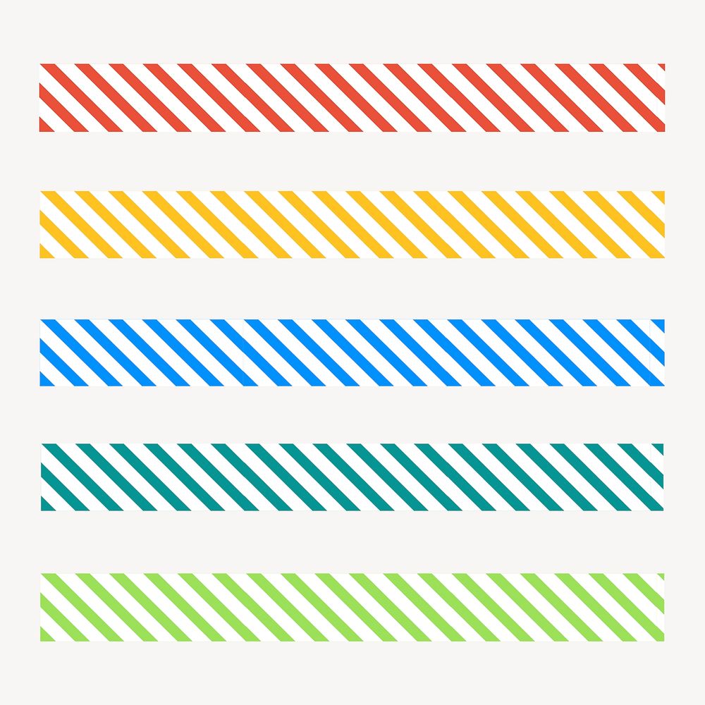 Seamless stripes brush stroke illustrator vector set