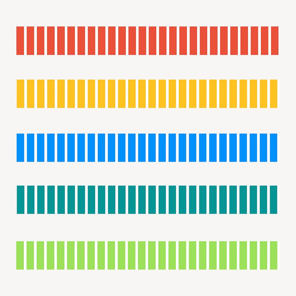 Stripes illustration brush vector seamless pattern set