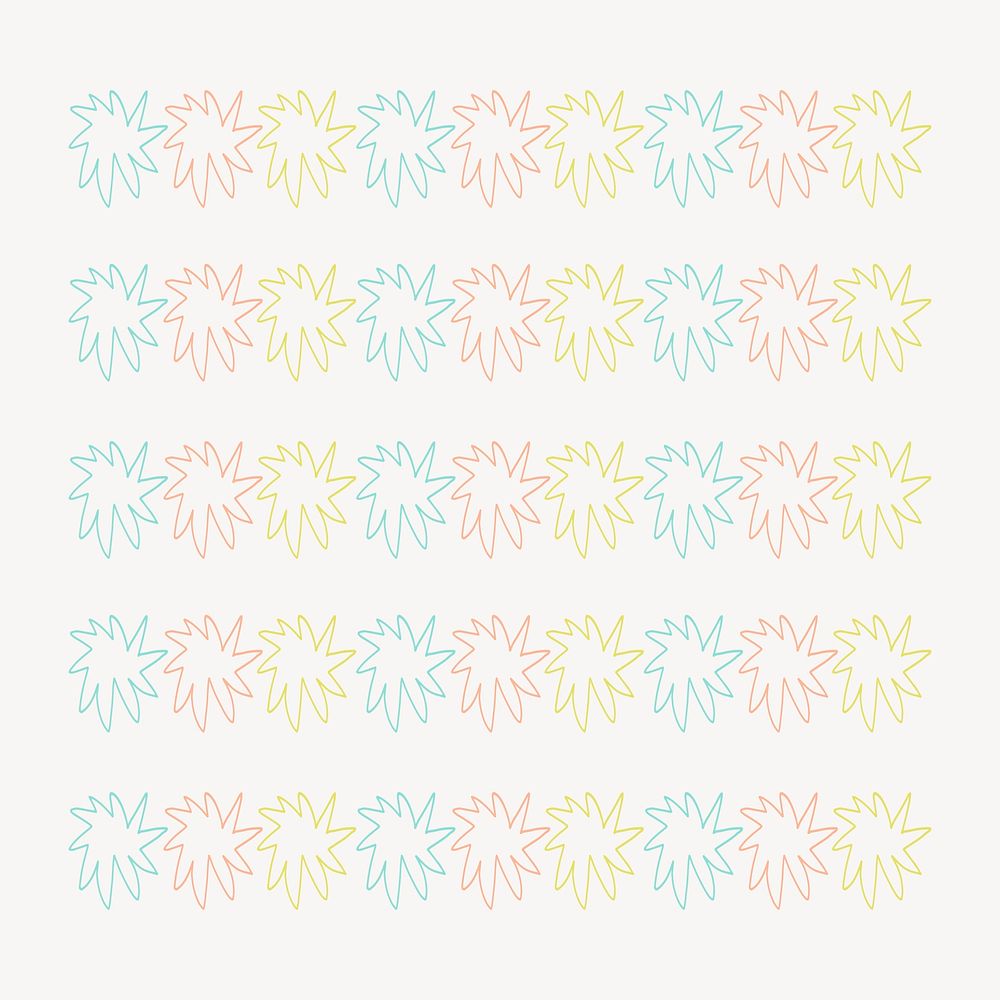 Doodle pattern brush illustration vector firework seamless set