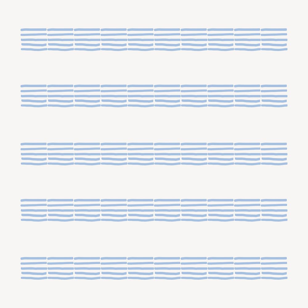 Blue stripes illustrator brush vector seamless pattern set