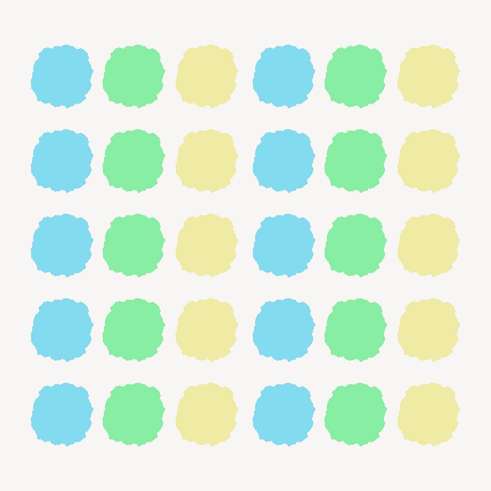 Round illustrator brush vector seamless pattern set