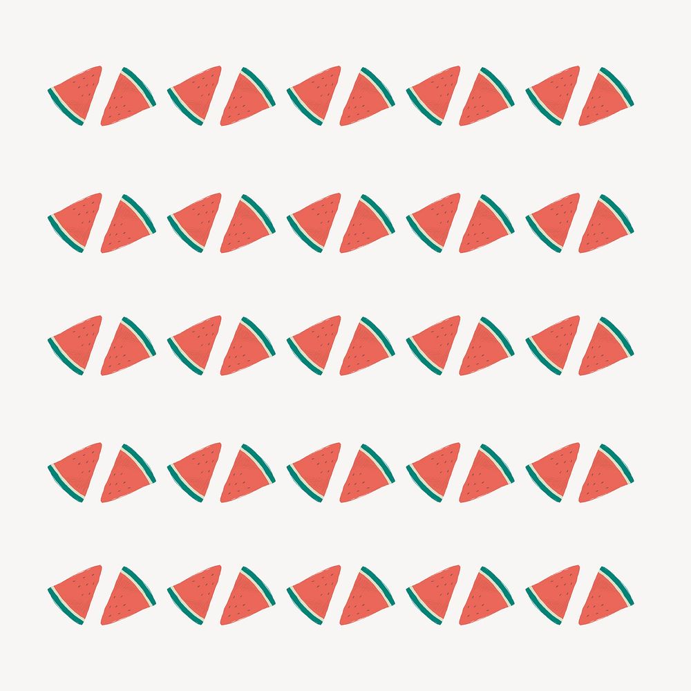 Watermelon illustrator brush vector doodle seamless pattern brush set