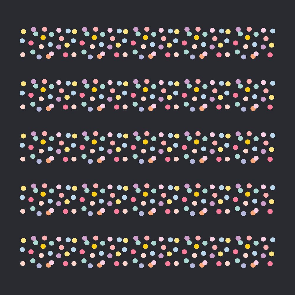 Seamless polka dots brush illustrator vector set