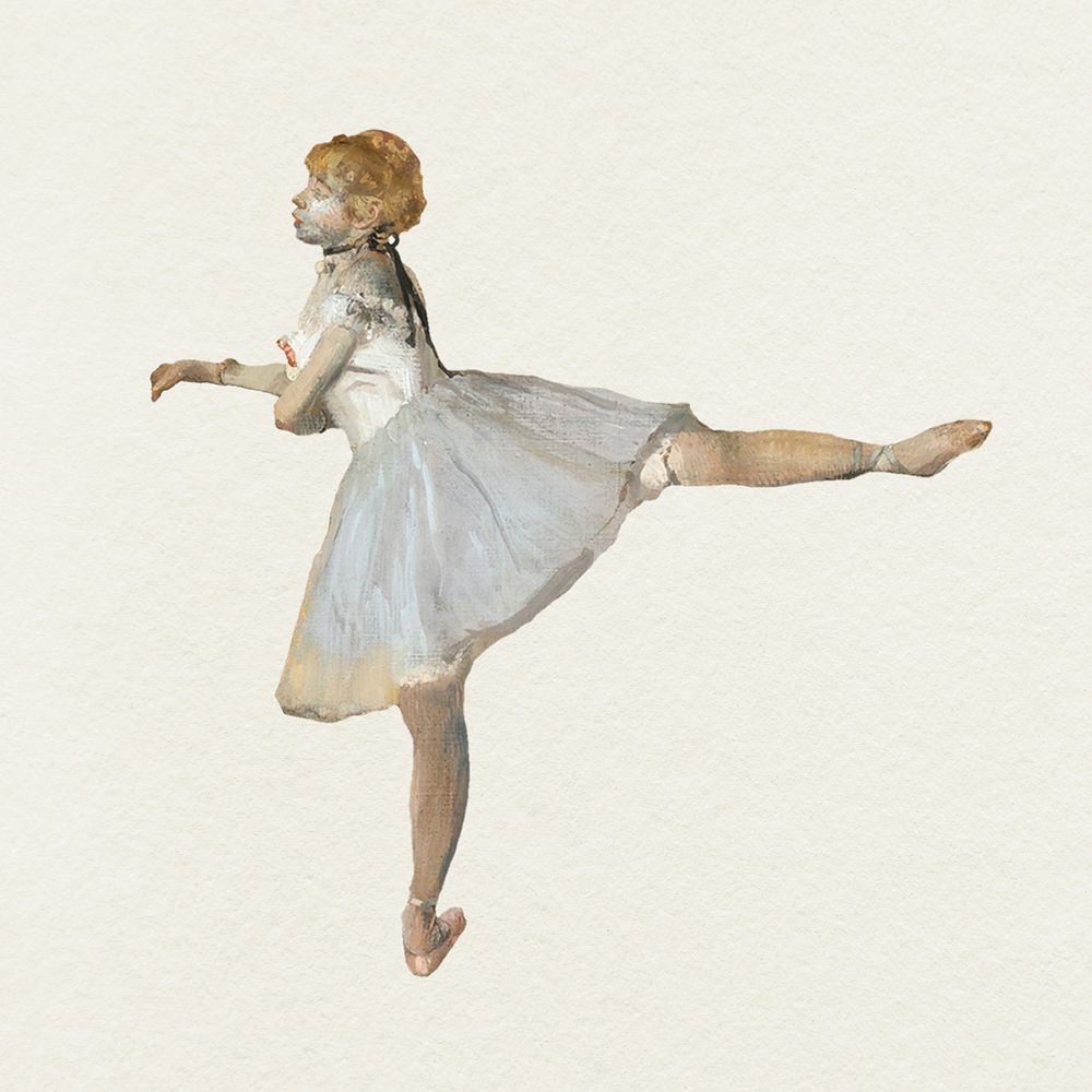 Porcelain ballerina figure illustration