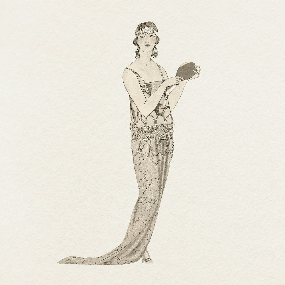 Flapper woman illustration