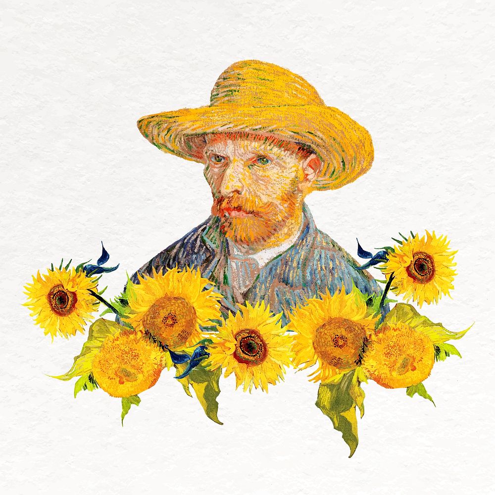 Van Gogh collage element, vintage artwork remixed by rawpixel vector