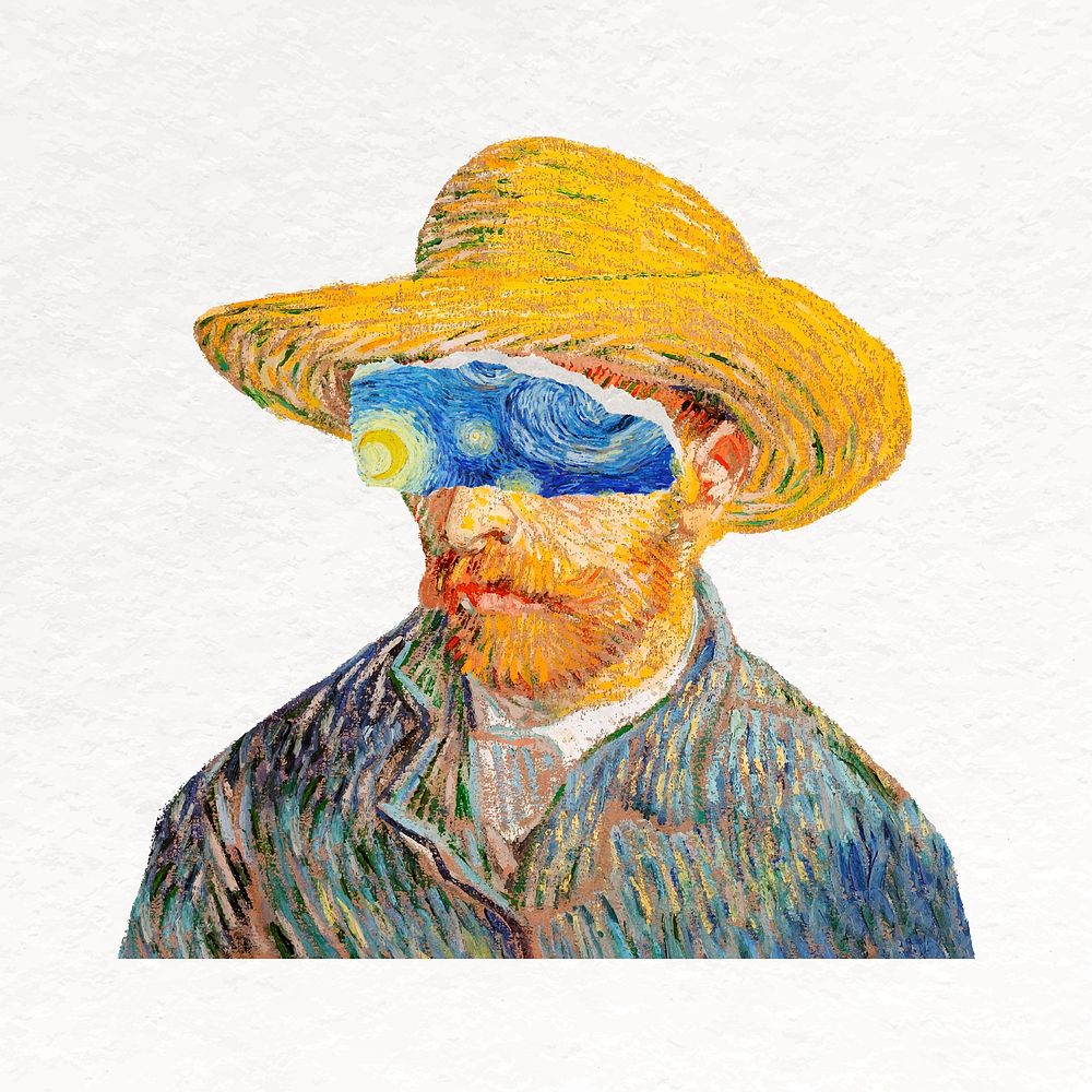 Van Gogh collage element, vintage artwork remixed by rawpixel vector