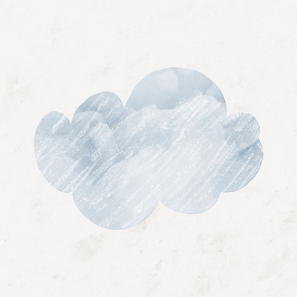 Aesthetic cloud, weather journal collage element
