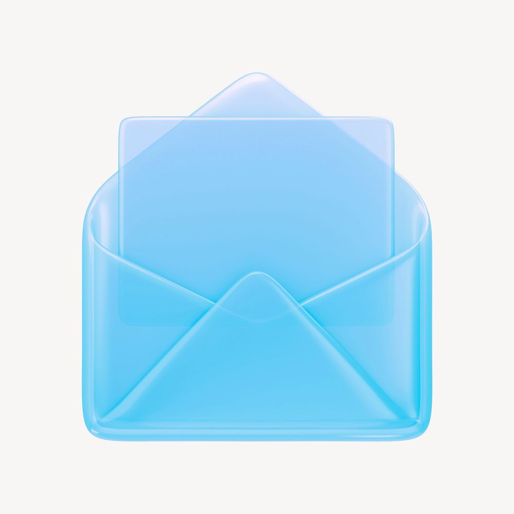 Envelope, email 3D icon sticker psd