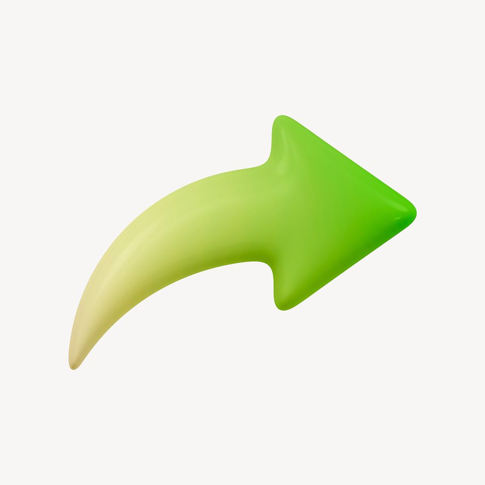 Arrow, business 3D icon sticker psd