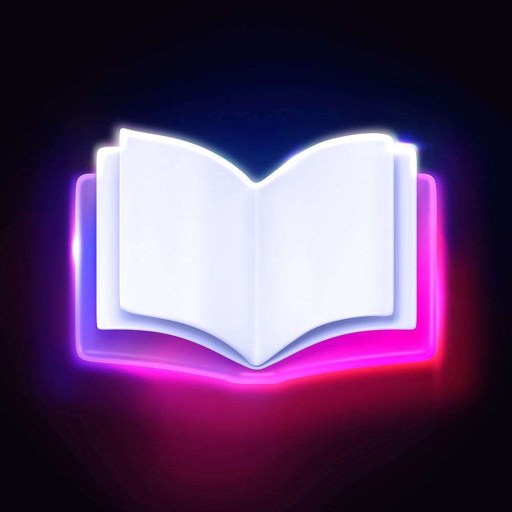 Book, education icon, 3D rendering illustration