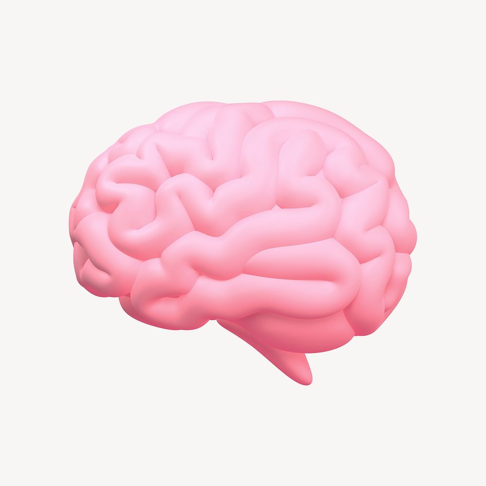 Human Brain D Icon Sticker Premium Icons Rawpixel