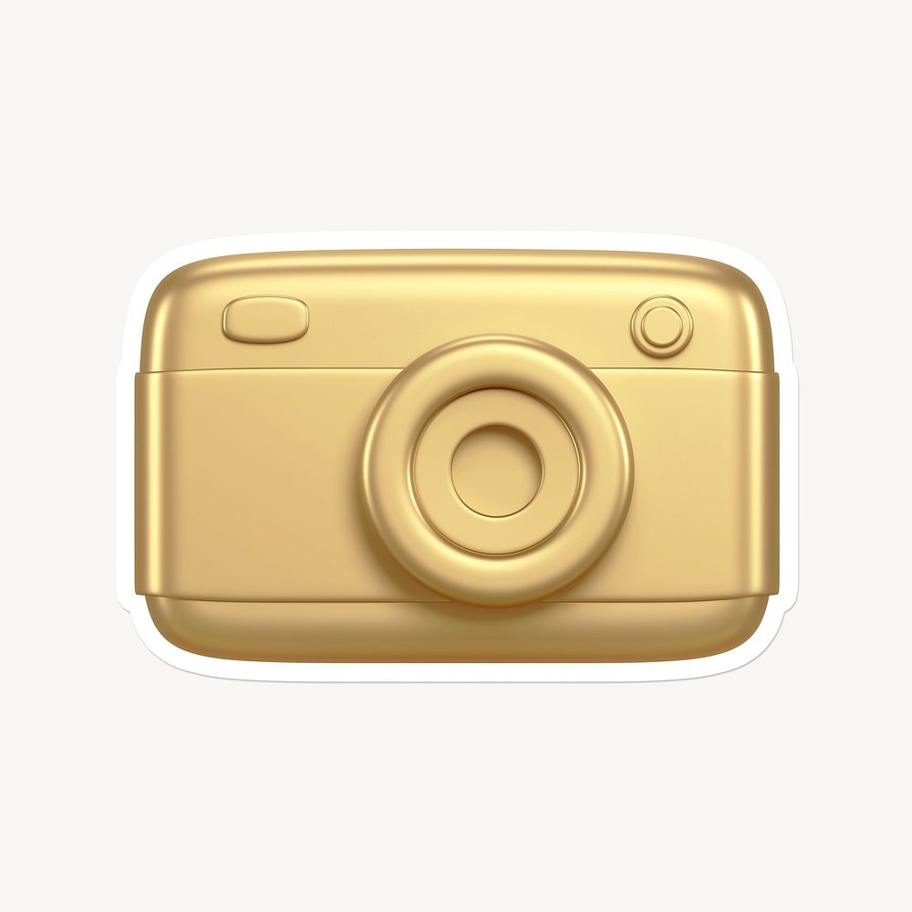 Gold camera roll icon sticker