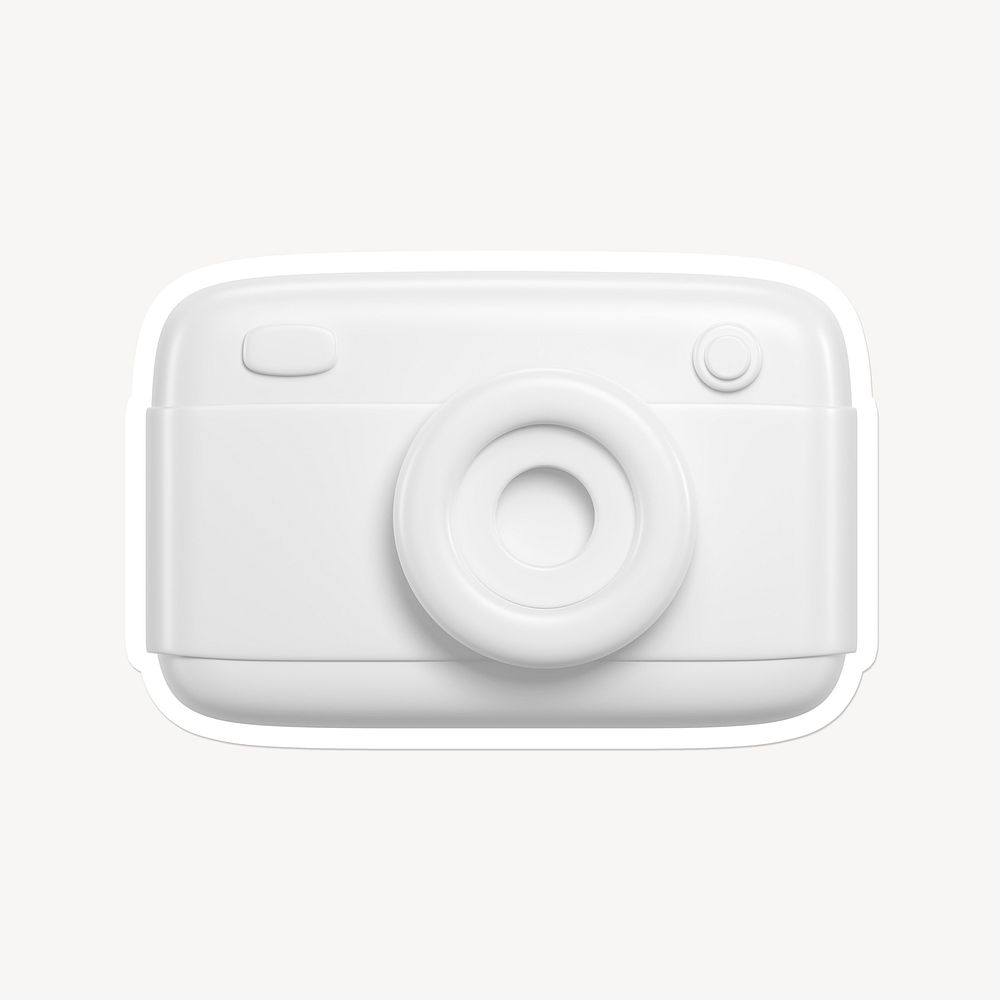 Camera roll icon sticker with white border