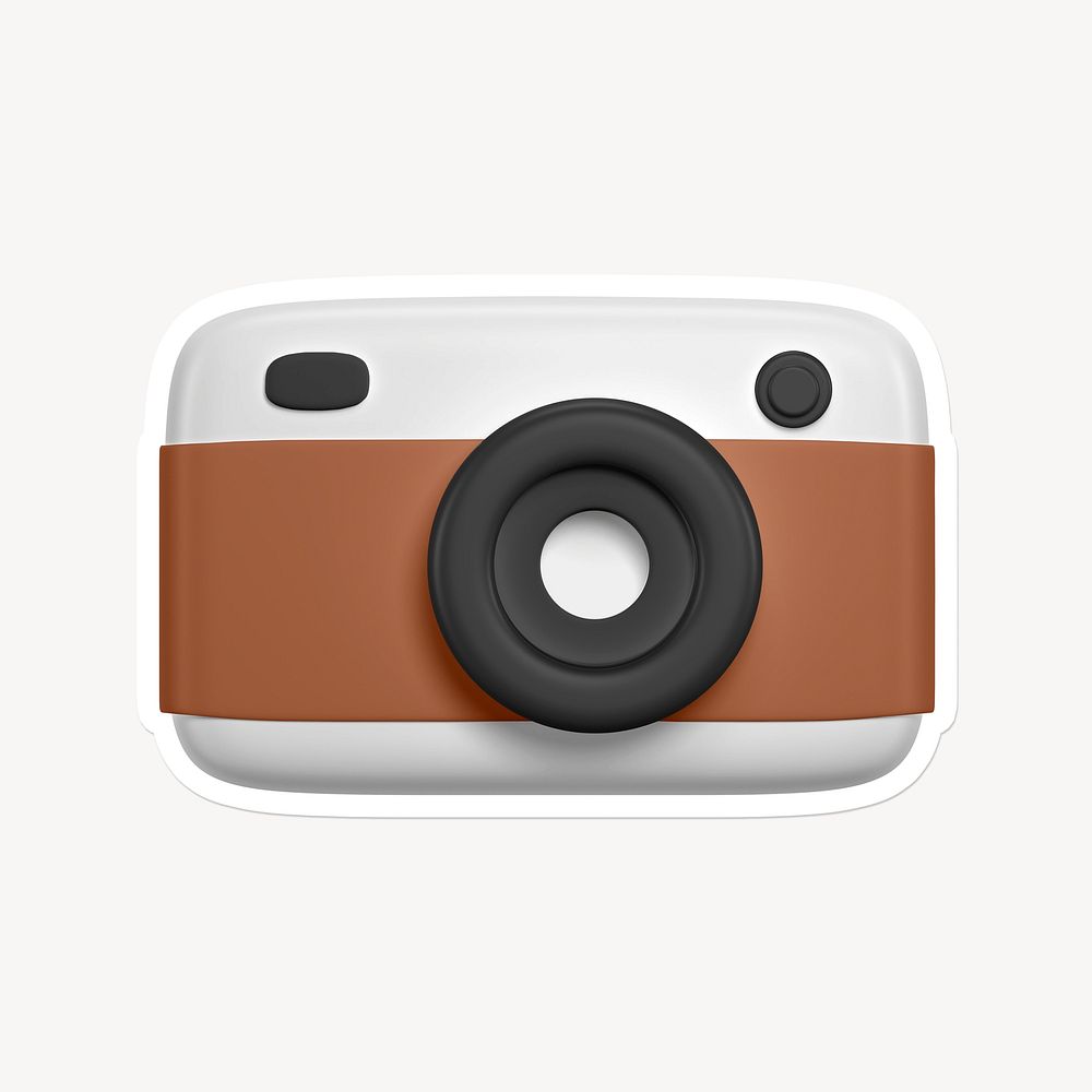 Camera roll icon sticker with white border