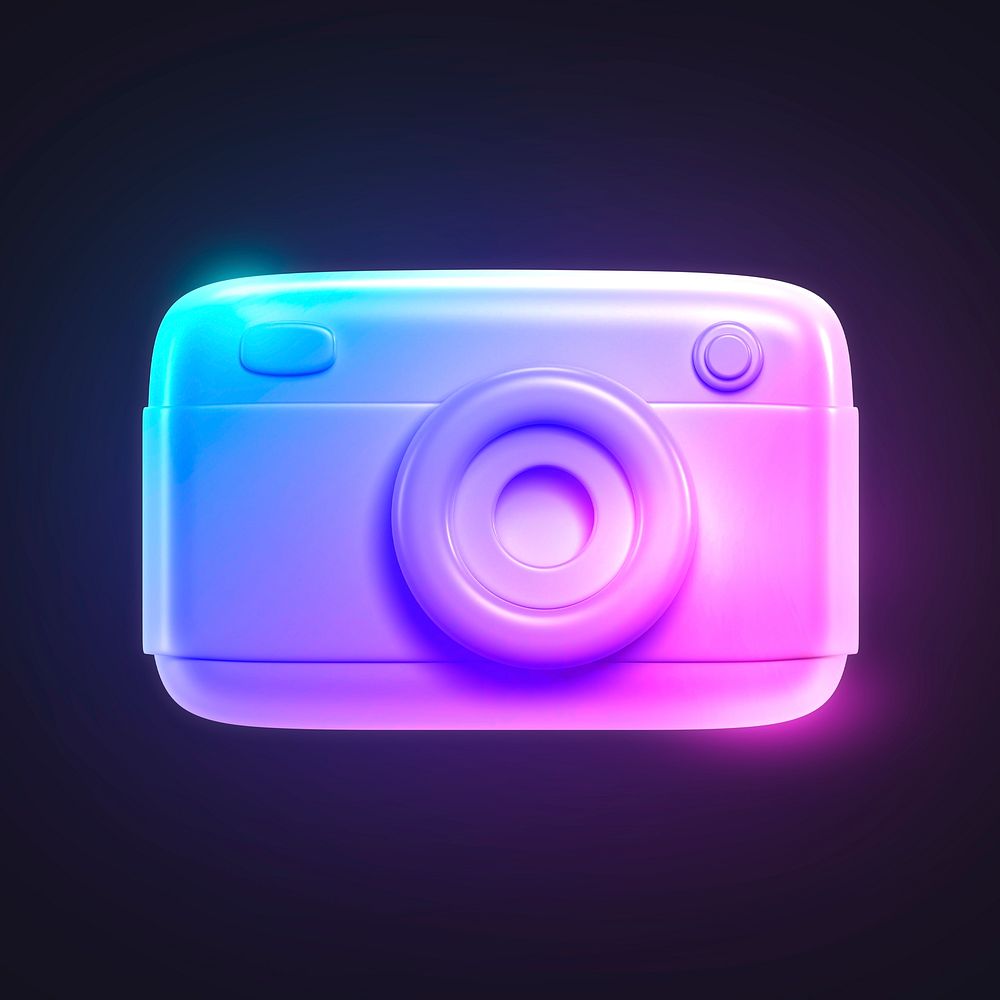 Colorful camera roll icon, 3D rendering illustration