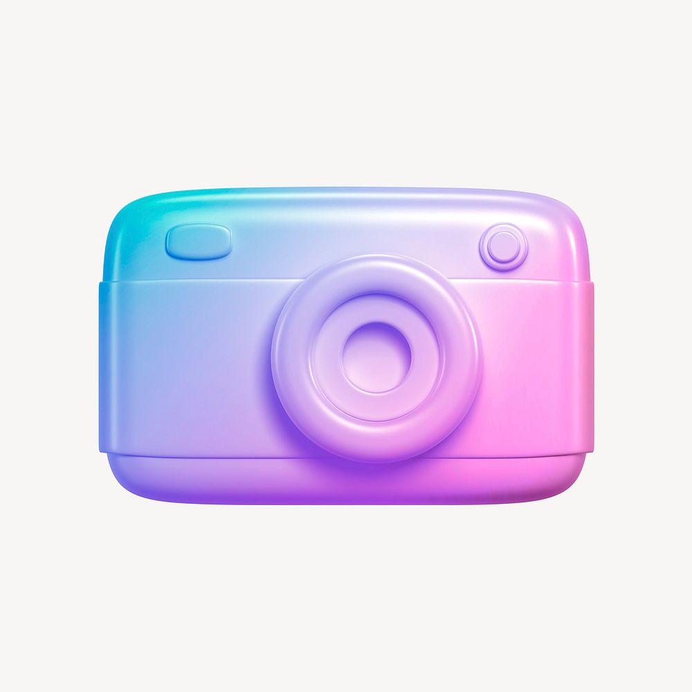 Camera roll icon, 3D rendering illustration