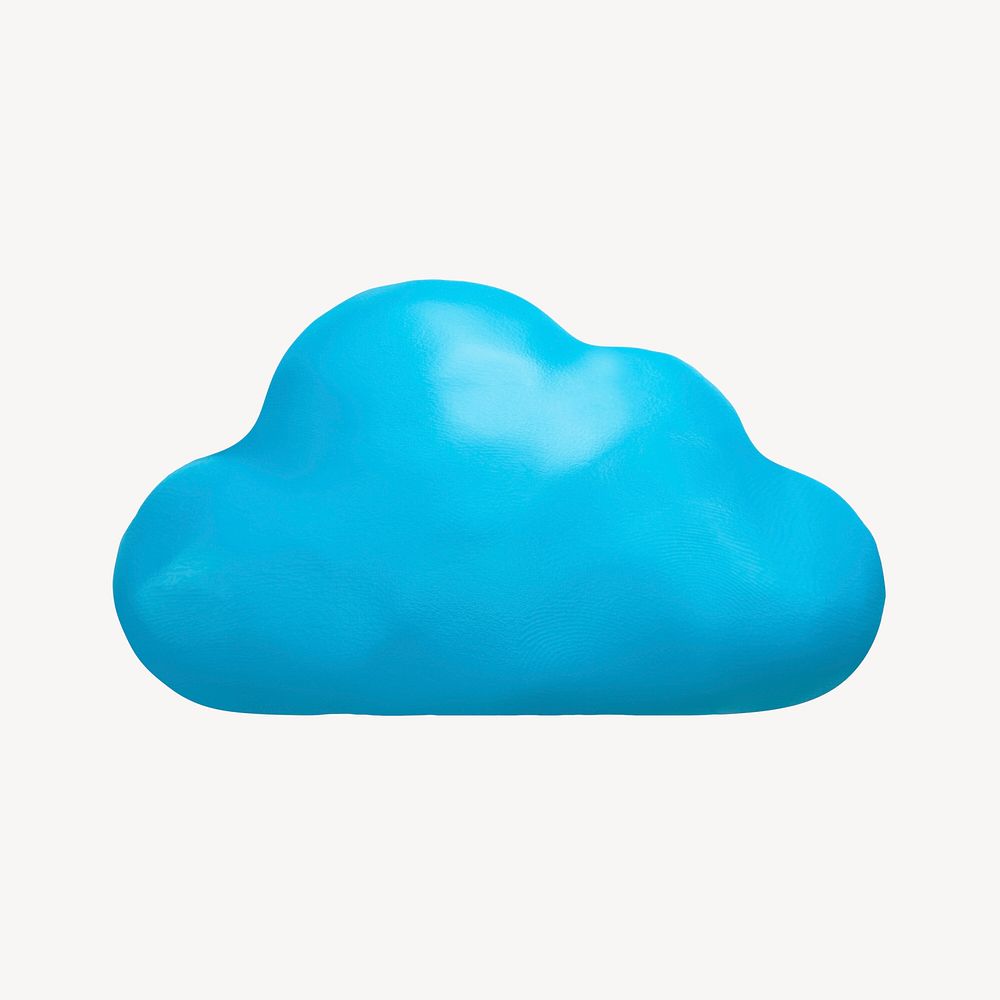 Cloud storage 3D icon sticker psd