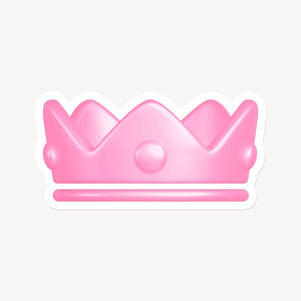 Crown ranking icon sticker with white border