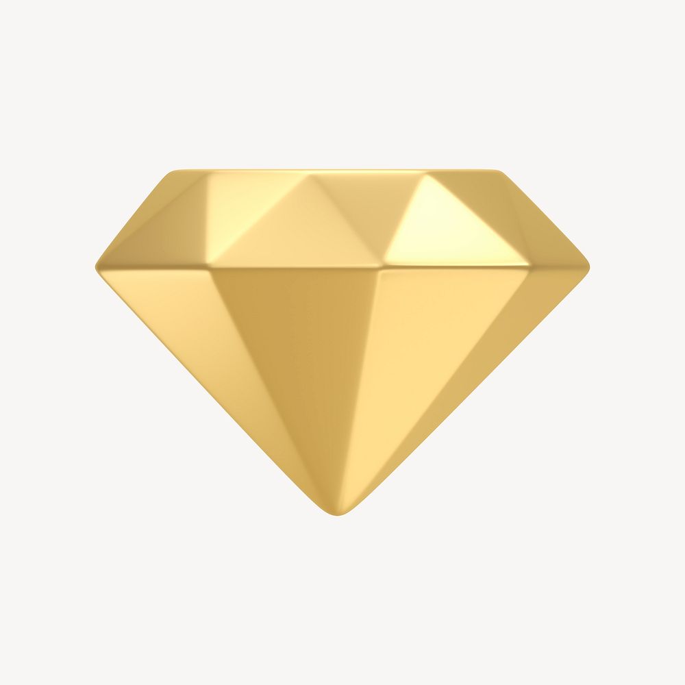 Diamond 3D icon sticker psd