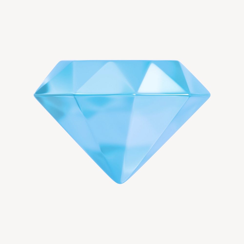 Diamond 3D icon sticker psd