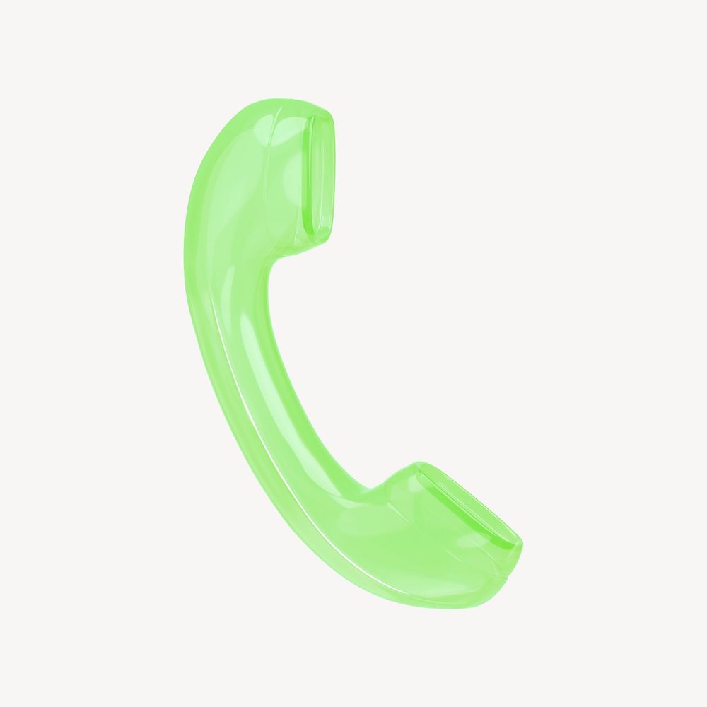Telephone, contact icon, 3D rendering illustration