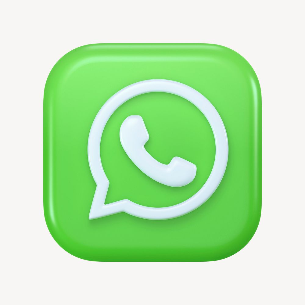 WhatsApp icon for social media in 3D design psd. 25 MAY 2022 - BANGKOK, THAILAND