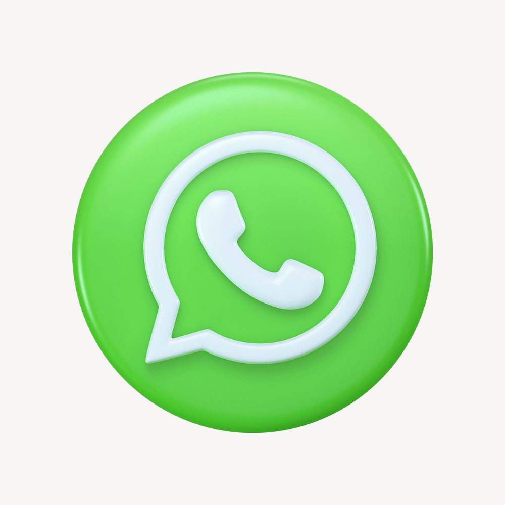 WhatsApp icon for social media in 3D design. 25 MAY 2022 - BANGKOK, THAILAND