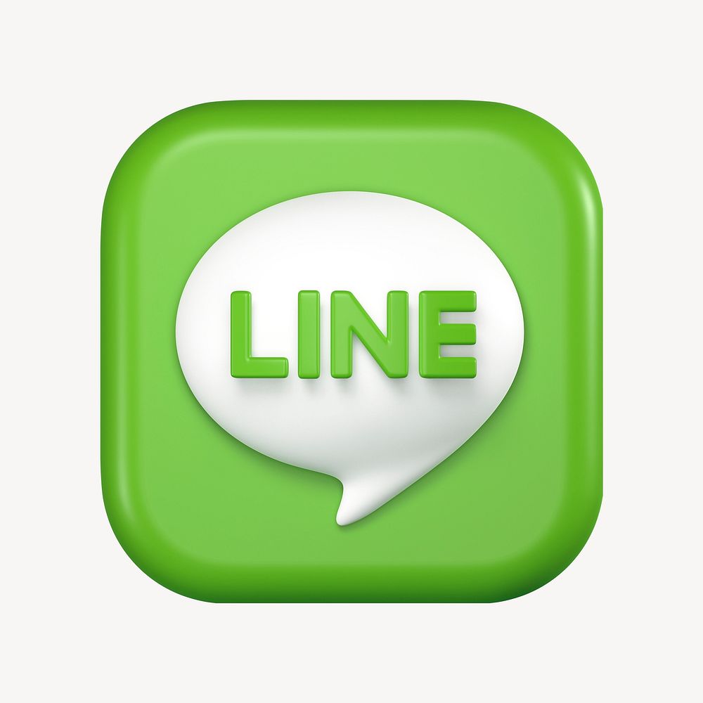 LINE icon for social media in 3D design psd. 25 MAY 2022 - BANGKOK, THAILAND